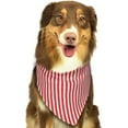 thumbnail image 6 of Rateoe Red And White Stripes Drawing Dog Bandanas Washable Cotton Triangle Cat Scarfs ,Pet Scarf for Small Medium Large Dogs and Cats, 6 of 6