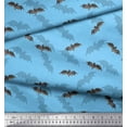 thumbnail image 3 of Soimoi Blue Cotton Duck Fabric Shadow & Bat Animal Print Fabric by the Yard 42 Inch Wide, 3 of 3