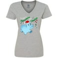 thumbnail image 3 of Inktastic I Want a Hippopotamus for Christmas Hippo in Santa Hat Women's V-Neck T-Shirt, 3 of 5