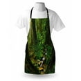 thumbnail image 3 of Nature Apron Wonderland Forest Nepal Asian Jungle Rainforests Habitat Wild Primeval Picture Print, Unisex Kitchen Bib Apron with Adjustable Neck for Cooking Baking Gardening, Green, by Ambesonne, 3 of 3
