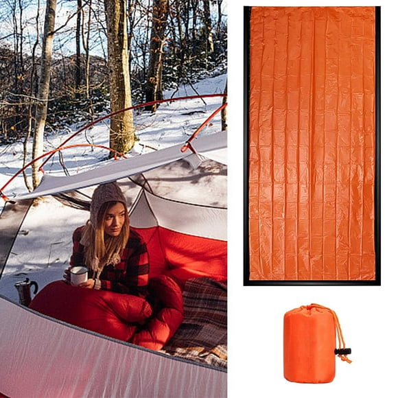 Fiudx Saco de Dormir de Emergencia, Diseño Resistente Al Viento y Al Agua, Equipo de Supervivencia, Compacto y Ligero, Multiusos para Camping y Senderismo, Refugio de Emergencia, Tamaño de 2,1 X 0,9