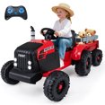 thumbnail image 1 of Costway 24V Ride On Tractor for Kids Remote Control Music USB Port Soft Start Headlights Red, 1 of 10