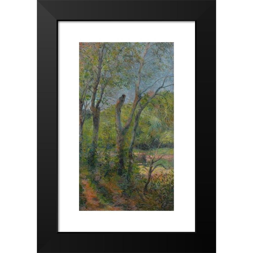 Paul Gauguin 12x18 Black Modern Framed Museum Art Print Titled - Les Saules (1885)