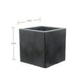 thumbnail image 6 of Ecobo 8" Eco-Friendly Square Pot Planter, Bloco Indoor/Outdoor use, Durable, Versatile & Lightweight, Designed by Brazilian Artisans, Contemporary All-Weather Design – Black, 6 of 7