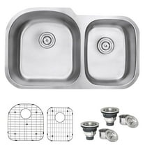 Ruvati 34-inch Undermount 60/40 Double Bowl 16 Gauge Kitchen Sink