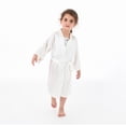thumbnail image 1 of Esaierr Kids Girls Robe Bathrobe White Loose Bathrobe Autumn Solid Color Bathrobe for Toddler 3-11Y, 1 of 8
