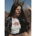 thumbnail image 2 of Cool Red Watercolor Dinosaur T-Shirt Women -Image by Shutterstock, Female x-Large, 2 of 4