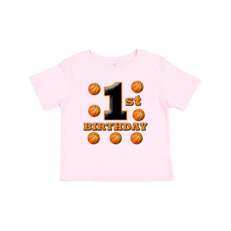 

Inktastic 1st Birthday Basketball Gift Baby Boy or Baby Girl T-Shirt