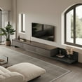 thumbnail image 1 of NessCarsti Mid-Century Modern TV Stand for 100" TVs, 78.7"-130"Black Walnut Console with Storage, 1 of 14