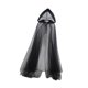 thumbnail image 4 of Capa con capucha, disfraces, bailes de máscaras, juegos de rol, decoraciones largas, cosplay. Negro 3 capas, 4 of 9
