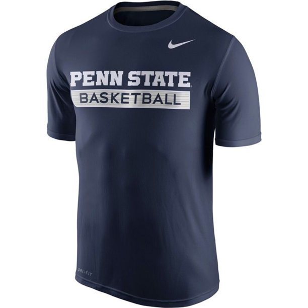 Nike - Camiseta gráfica para hombre, diseño de Penn State Basketball Practice, azul, pequeña Nike Camiseta gráfica