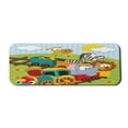 thumbnail image 1 of Animal Computer Mouse Pad, Cartoon Baby Safari Wild Animals in a Train with Striped Backdrop Toys Artwork Print, Rectangle Non-Slip Rubber Mousepad Large, 31" x 12", Multicolor, by Ambesonne, 1 of 2