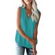 thumbnail image 3 of Camiseta de Tirantes Holgada Sin Mangas con Cuello en V y Encaje de Pestañas de Verano, Azul Brillante, Talla M, 3 of 9