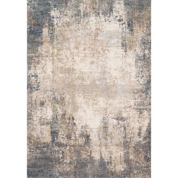 Loloi Teagan Ivory / Mist 3'-4" x 5'-7" Accent Rug