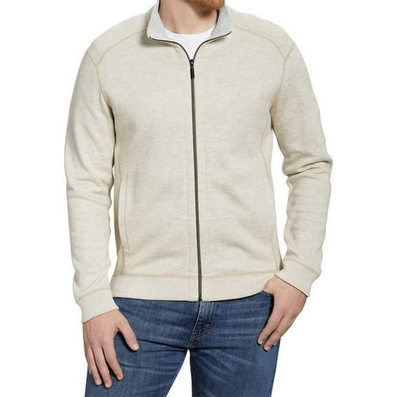 Kirkland Signature Men's Full Zip Sweater (Tan, XX-Large)