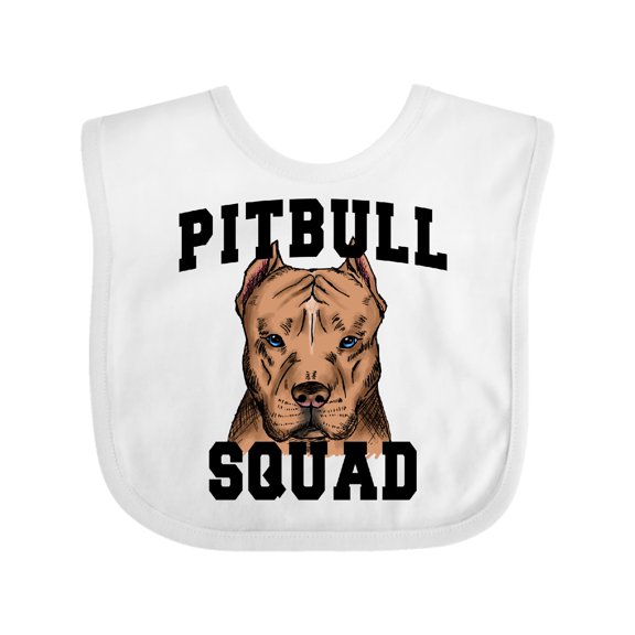 Inktastic Dog Pitbull Squad Boys or Girls Baby Bib