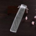 thumbnail image 5 of 50pcs White Drawstring Organza Folding Hand Fan Pouch Party Wedding Favor Gift Bags, 5 of 5