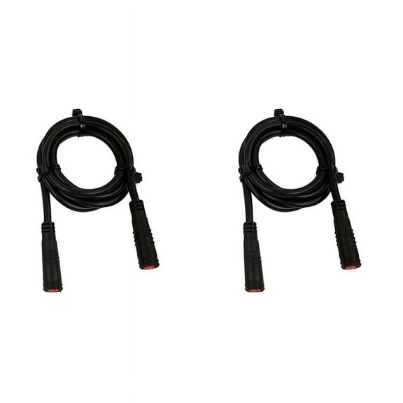 2X Electric Bike Extension Cord Connector 2 Pin Female to Female Waterproof Cable Product Size: 80cm Length