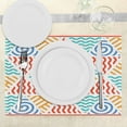 thumbnail image 3 of Ambesonne Tribal Place Mats Set of 4, 4 Elements Retro Art, Standard Size, Marigold Teal Blue, 3 of 6