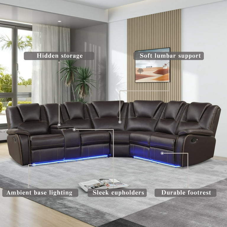 Symmetrical reclining sectional new arrivals