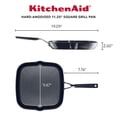 thumbnail image 2 of Sartén y plancha KitchenAid, anodizado duro, antiadherente, 28 cm, 2 of 9