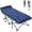 Blue-08, variant on Lilypelle Adult Folding Camping Cot, Heavy Duty Sleeping Cot Bed with 4D Pillow, 2 Sided Pearl Cotton Mattress,Gray