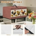 thumbnail image 6 of TSOVTHRID Aztec Rooster Chicken Sunflower Print Microwave Oven Cover, Dustproof Air Fryer Toaster Protector Electrical Appliance Cover for Kitchen Countertop, 18.25"W x 14.5"D x 11"H, S, 6 of 7