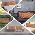 thumbnail image 6 of Orange Morocco Body Pillow Covers 20"x60", Farmhouse Ethnic Geometric Grid Aesthetic Soft Brushed Microfiber Breathable Throw Pillow Covers, Pillowcase with Zipper for Couch Sofa Bedroom Living Room, 6 of 9