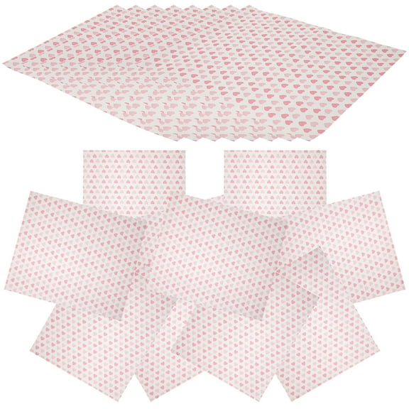 OUNONA Pink Food Grade Baking Wax Paper for Home Use Oil Proof and Creative Sheets