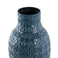 thumbnail image 5 of DecMode 24" Dimensional Textured Dark Blue Metal Vase with Wavy Pattern, 5 of 9