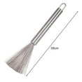 thumbnail image 6 of Tnobhg Stainless Steel Pan Brush Effective Food Residue Remover Long Handle Density Bristle with Hanging Hole Kitchen Utensil Cleaner, 6 of 8