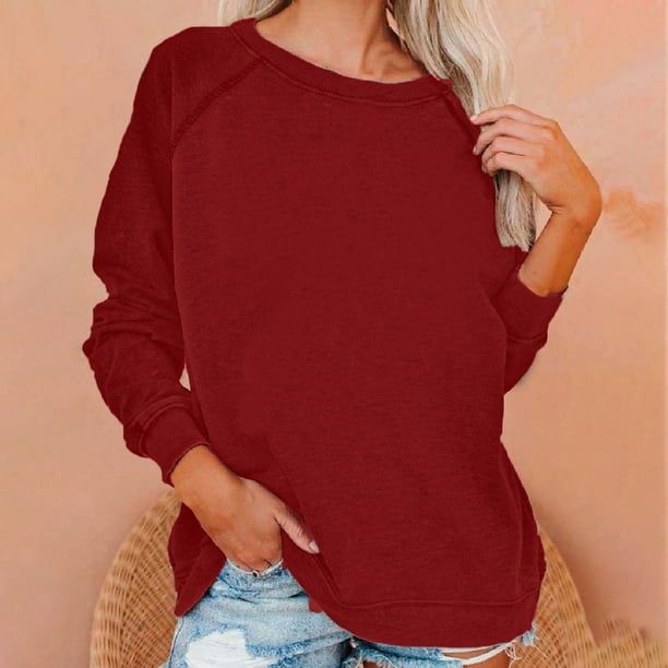 ICHUANYI Liquidación Invierno Nuevo cuello redondo Suéter de mujer de color suelto ICHUANYI WER202308173575