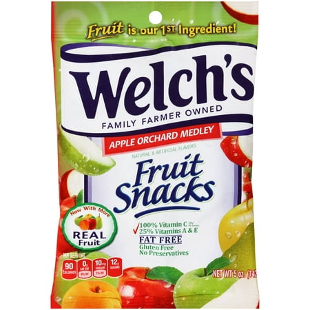Gluten Free Kosher Fruit - Welch's, Apple Orchard Medley Fruit Snacks 5 oz. (12 Count)