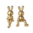 thumbnail image 3 of Binwennn Fancy Ornament Christmas Hanging Ornament Christmas Ornament Decorations Ceramic Electroplating Sitting Rabbit Rabbit Statue Home Decoration Suitable For Desks Cabinets Bookshelves Counters, 3 of 6