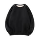 thumbnail image 3 of Sudadera informal lisa de terciopelo grueso de manga larga para hombre de invierno negro S, 3 of 6