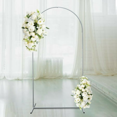 Image of OUKANING Wedding Arch Frame Wedding Background Stand Freestanding Garland Frame 3.3x6.5ft