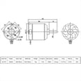 thumbnail image 5 of Motor Sin Escobillas D2836 2836, 2-4S, Lipo, Eje de 4 mm, Apto para Drones de Ala Fija con ESC de 40 A, 880 KV., 5 of 5