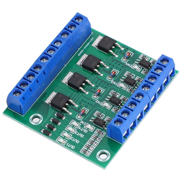 Módulo de tubo MOS de 4 vías, módulo de tubo MOS de 4 vías, módulo de tubo de efecto de campo, módulo de controlador PLC, diseño fácil de usar