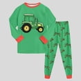 thumbnail image 2 of 4-5Years Child Boys Tractor Graphic Long Sleeve Pajama Set,2-Piece Sleepwear Loungewear for Fall Winter, 2 of 9