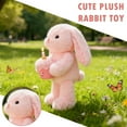 thumbnail image 3 of Wizlet Rabbit Stuffed Bunny Animal 13.8in, Lop Eared Rabbit Plush Toys, Soft Lovely Realistic Long-Eared Standing Plush Toys, Best Gift for Valentine's Day, Easter, Birthdays (White), 3 of 5