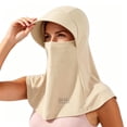 thumbnail image 3 of Summer Sun Hat - Breathable Full Face Cover for Women Wide Brim Neck Flap Face Cover Visor Fishing Hats UV UPF 50+ for Hiking Fishing Camping Outdoor Activity, 3 of 4