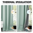 thumbnail image 5 of NICETOWN Full Blackout Linen Curtains 84 inches Long, Thermal Insulated Noise Reducing Drapes for Bedroom Living Room, Seafoam Green, 52"x84", Set of 2, 5 of 11