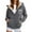 Dark Gray, variant on Womens Hoodies Heart Print Long Sleeve Zip Up Hoodies Outdoor Sports Graphic Pullover Winter Warm Fleece Jackets With Pocket