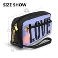 thumbnail image 3 of YFYANG Leather Portable Travel Small Makeup Bag, Multifunctional Storage Bag, Purple Romantic Love Pattern Cosmetic Bag, 3 of 4