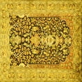 thumbnail image 1 of Ahgly Company Indoor Square Animal Yellow Traditional Area Rugs, 3' Square, 1 of 4
