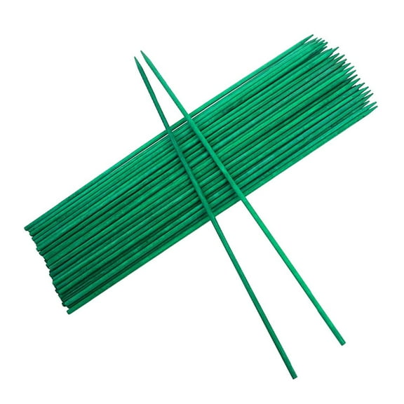 Tizuqe 30 Pcs Green Wooden Sticks Sign Posting Garden Sticks Plant Stakes Floral Plants Support