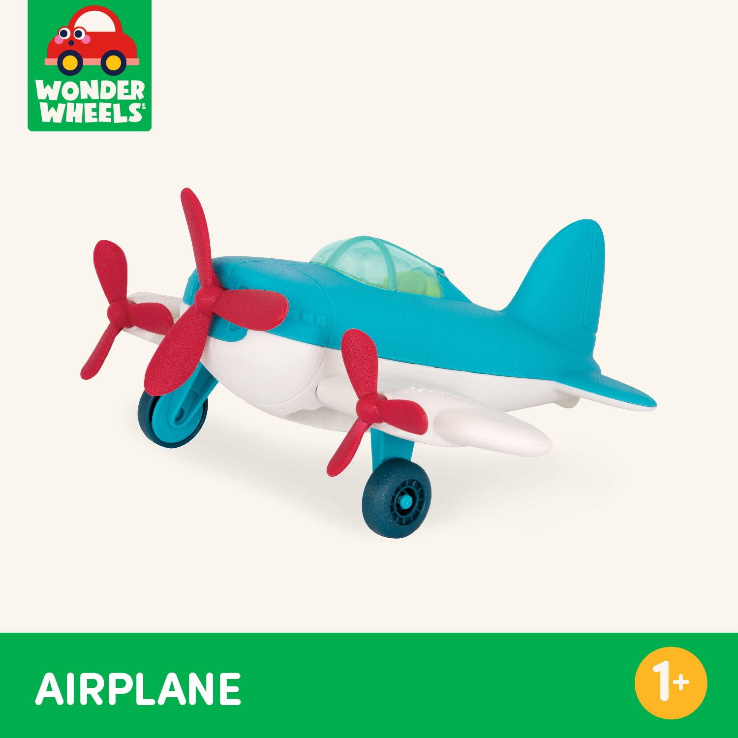Battat Airplane Classic Toy Vehicle with Moving Parts, Toddler and Preschool Toys