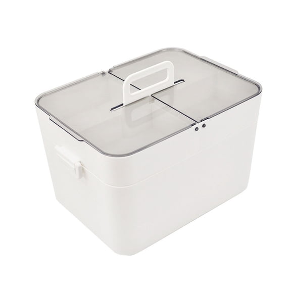 Plastic Storage Box 2 Tier Tote Organization for Case Accessory Practical