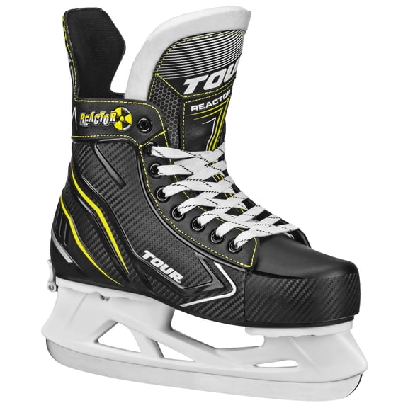 Tour Reactor Youth Hockey Adjustable Ice Skate Black size Medium 3-6