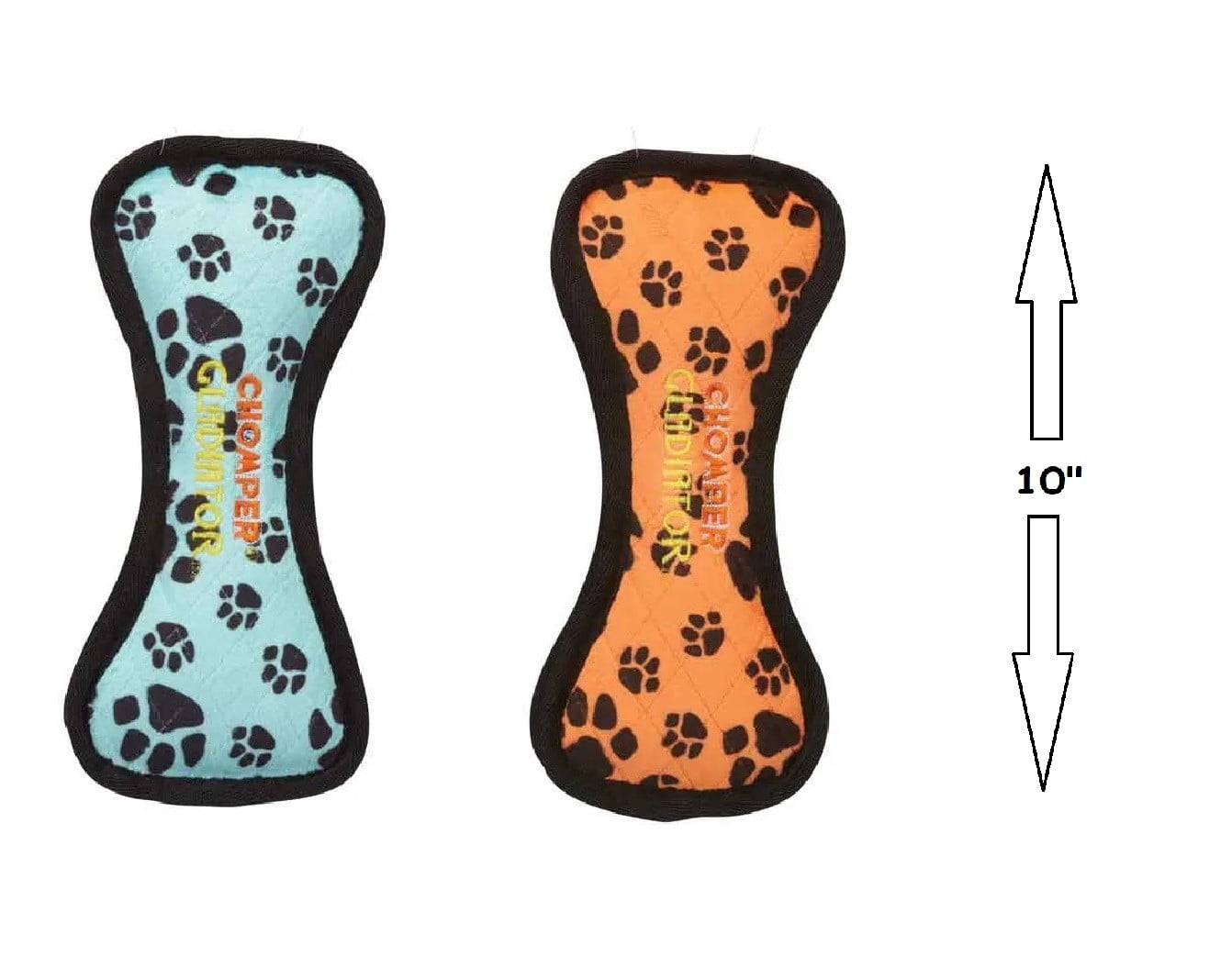 Tough Dog Toys Fetch Toss Tote 3 Layer Quilted Reinforced Plush Ballistic Mesh (Both Bone Toys)
